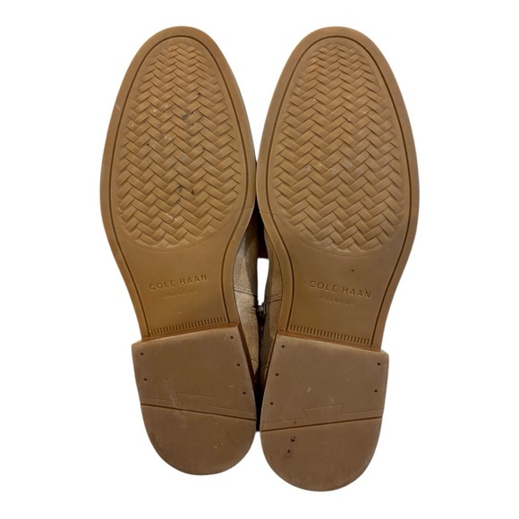 Cole Haan Size 8.5 B Tan Sand Suede Leather Hampshire Buckle Bootie New - Picture 9 of 9
